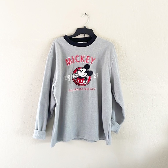 Disney Mickey Oversized‎ Vntg Inspired Retro Fleece Oversized Sweatshirt - Picture 1 of 7